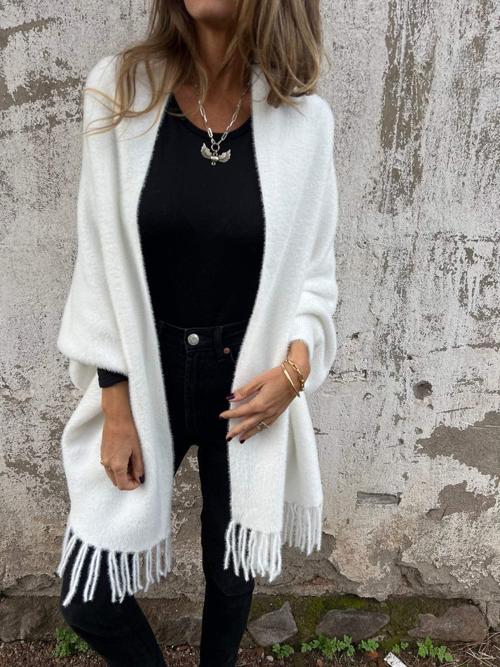 🎅Christmas Pre-sale🥰Women's Long Sleeve Casual Tassel Shawl Coat