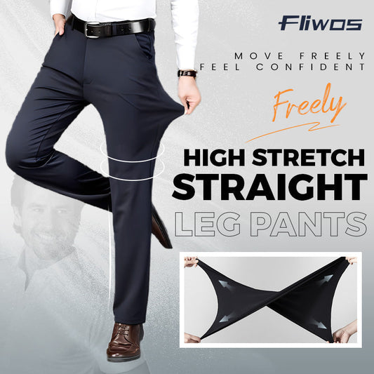 Pantalones de vestir elásticos para hombre Fliwos
