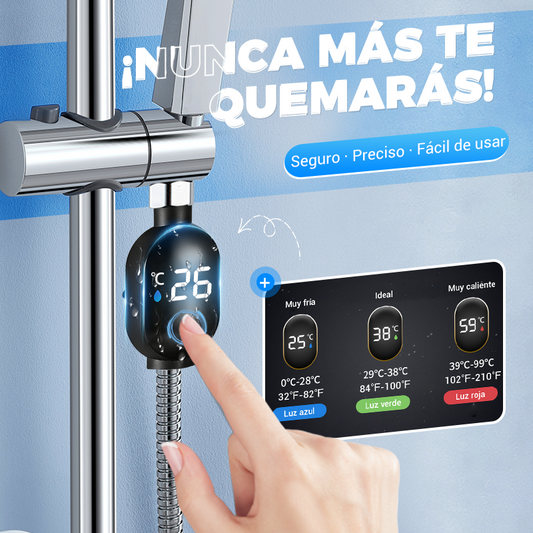 🚿💧 Termómetro para Ducha con Pantalla LED – Preciso, Colorido y Fácil de Usar 🌈📦