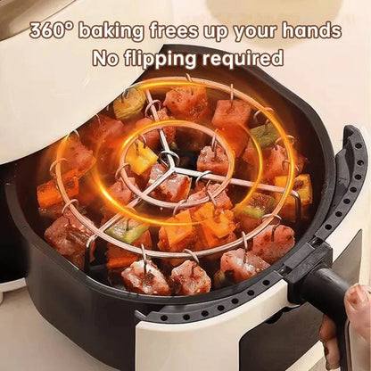 🎁 ¡OFERTA 50% DTO!🥩Parrilla Vertical para Barbacoa en Freidora de Aire