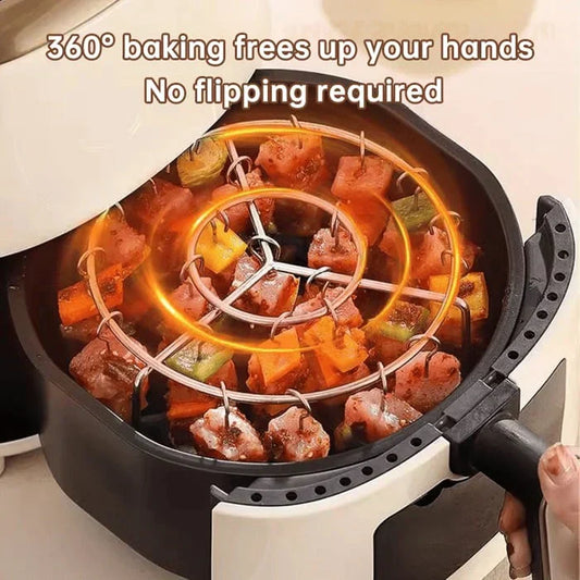 🎁 ¡OFERTA 50% DTO!🥩Parrilla Vertical para Barbacoa en Freidora de Aire