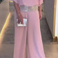 Elegante conjunto de dos piezas Colorblock con lentejuelas