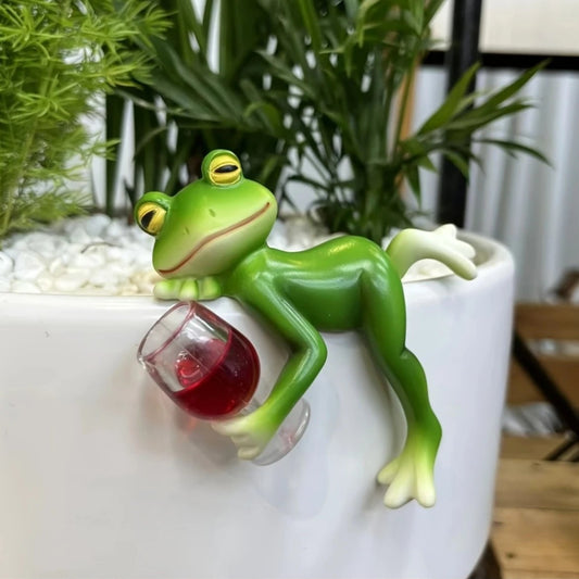 🔥Last Day Sale 50% OFF 🐸 Frog Flower Pot Hanger Ornament🍷