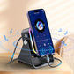Altavoz Bluetooth Inalámbrico 5 en 1 con Carga Inductiva y Soporte Ajustable para Teléfono