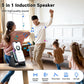 Altavoz Bluetooth Inalámbrico 5 en 1 con Carga Inductiva y Soporte Ajustable para Teléfono