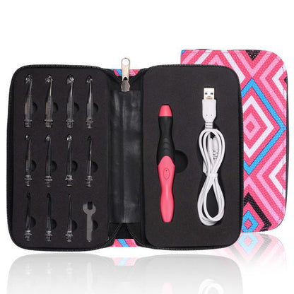 Agujas de ganchillo con luz LED, 11 piezas
