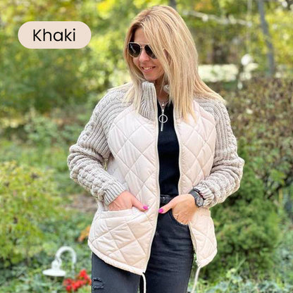 ❄️Winter Specials❄️Women's Knit Patchwork Puffy Jacket