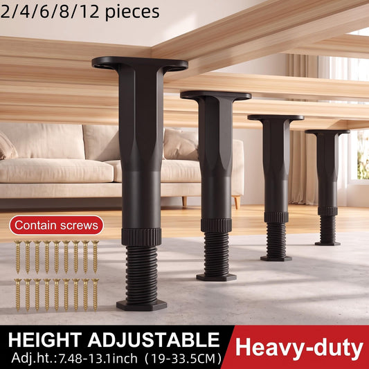 🛏️💪 ¡50% DE DESCUENTO AHORA! Patas ajustables para muebles de 15–35 cm, con base ancha y reducción de ruido, ideales para camas, mesas y armarios ✨