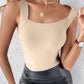 🔥 ¡50% DE DESCUENTO! 💖 👚 Camiseta sin mangas con cuello en U y sujetador incorporado para mujer – Comodidad, soporte y estilo todo en uno 🌸✨