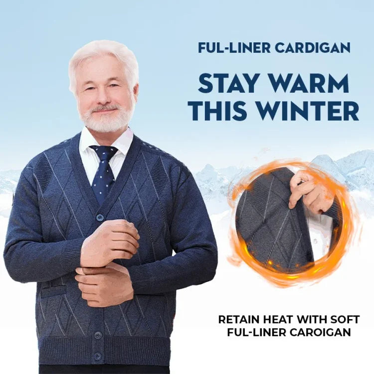 🎅Xmas Sales - 50% OFF🎄Men's Casual Thermal Plush Cardigan -Nice Gift for Father!