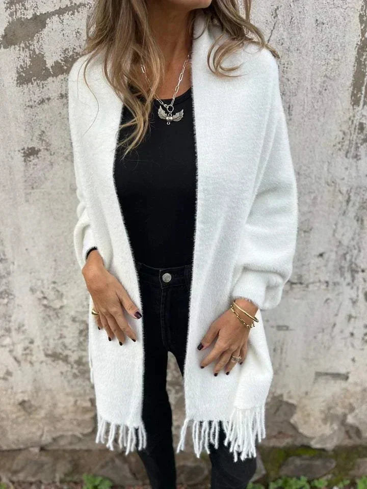 🎅Christmas Pre-sale🥰Women's Long Sleeve Casual Tassel Shawl Coat