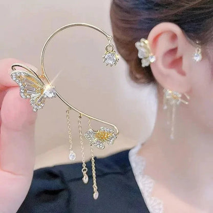 🔥New Year Hot Sale🔥 💐BUTTERFLY TASSEL STYLE ZIRCON EARRINGS | PERFECT GIFT🎁