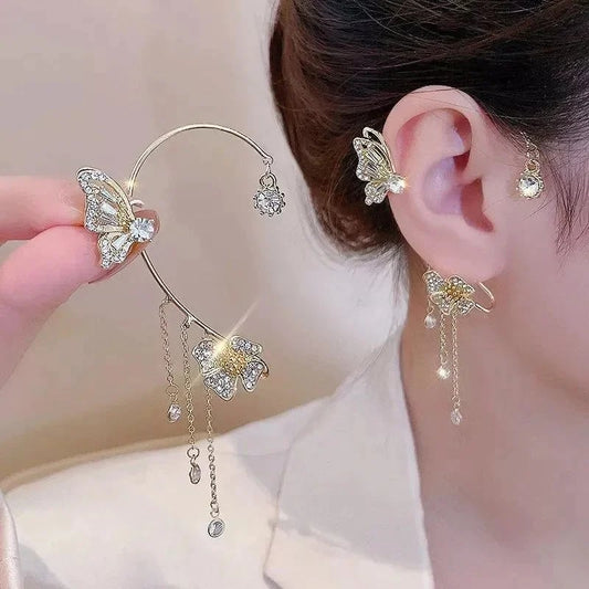 🔥New Year Hot Sale🔥 💐BUTTERFLY TASSEL STYLE ZIRCON EARRINGS | PERFECT GIFT🎁