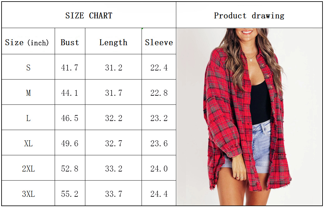 🎅Christmas Pre-sale🎁🏆Women's Mineral Washed Button Down Plaid Shirt