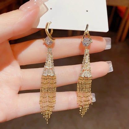 🎅Christmas Pre-sale🎁 🌟Rhinestone Tassel Earrings🌟