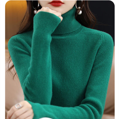 🎅Christmas Specials 50% OFF🎁🎄Women's Solid Color Turtleneck Thermal Sweater