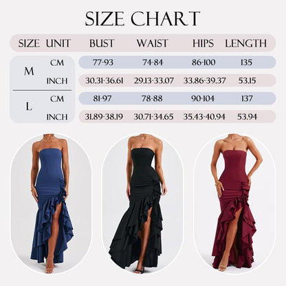 💖Limited Sale 50% OFF💖Sexy Strapless Irregular Hem Temperament Dress for Women