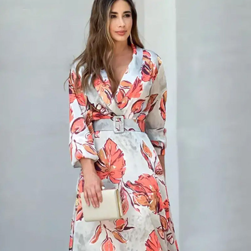 🎉Happy New Year! 50% OFF 🛍️Deep V-Neck Maxi Dress with Belt