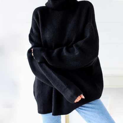 🔥Limited Time 50% OFF🔥Women’s Oversized Turtleneck Solid Color Knit Sweater