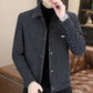 Chaqueta cálida de cuadros para hombre
