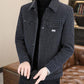 Chaqueta cálida de cuadros para hombre