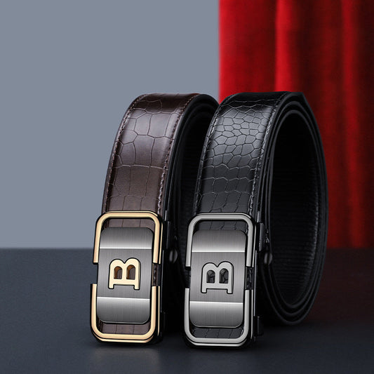 🎅Christmas 50% off sale💥Men's Crocodile-Patterned Automatic Buckle Belt