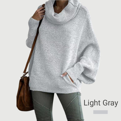 💖Limited Sale 50% OFF💖Women's Batwing Cowl Neck Sweater with Pockets