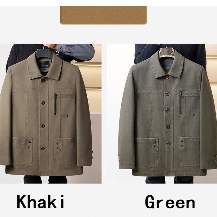 🎄55% discount🎄-Pure cotton coat, the perfect combination of elegance and comfort for men!