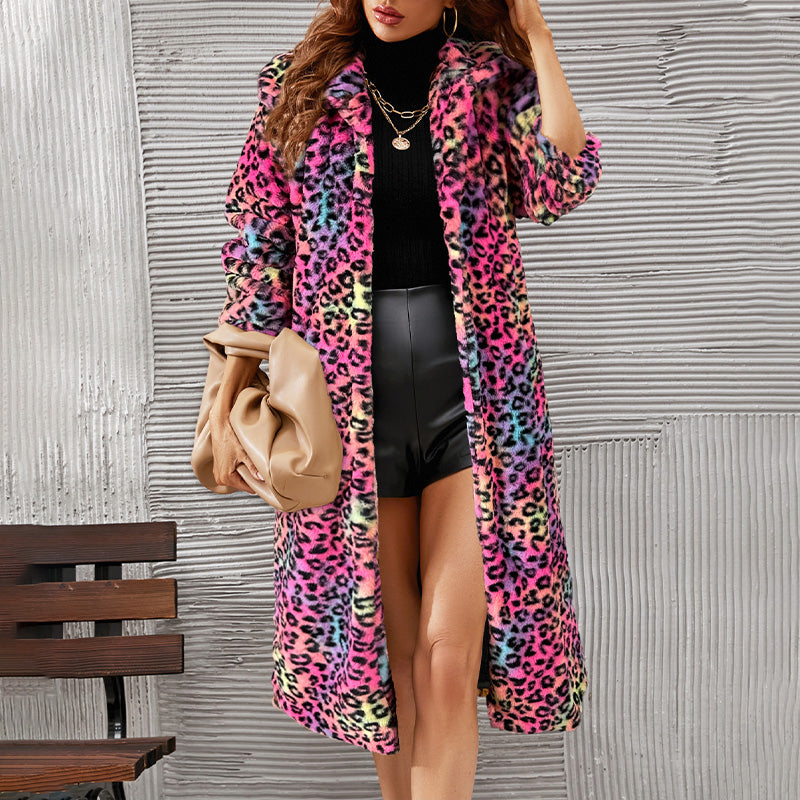 ❄️ Winter   Specials ❄️ Women's Warm Leopard Print Faux Fur Coat