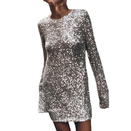 🎅Xmas Sales - 50% OFF🎄Women’s Elegant Long-Sleeve Sequin Dress