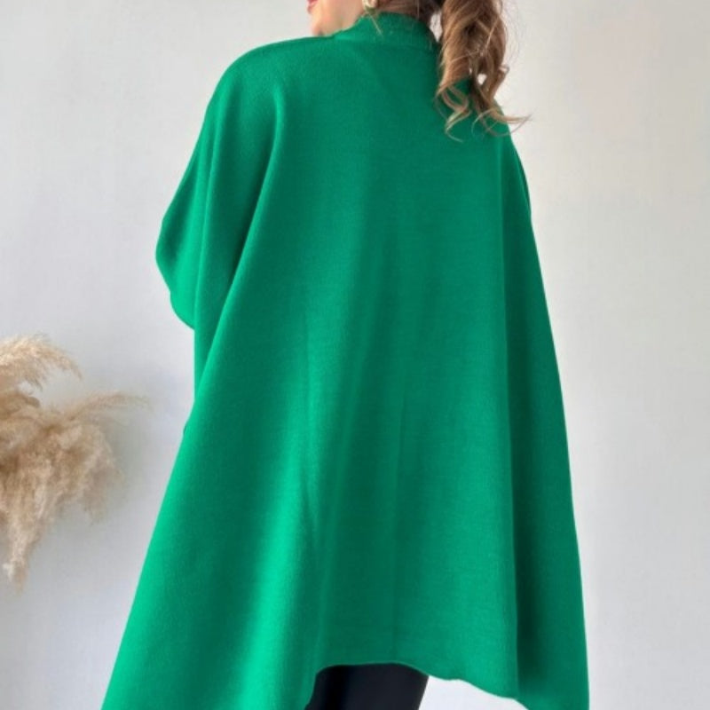 🎅Xmas Sales - 50% OFF🎄Women's Mock Neck Batwing Sleeves Slit Tops