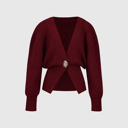 🎅Xmas Sales - 50% OFF🎄Women’s Elegant One Button Knit Sweater Cardigan