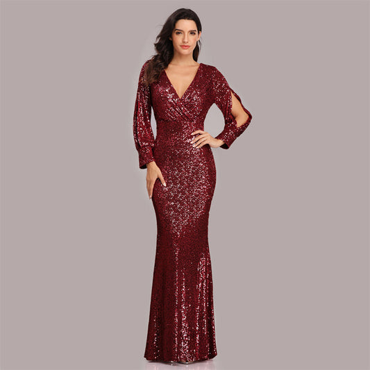 🎅Christmas Pre-sale🎁Women's Sequin Evening Dress