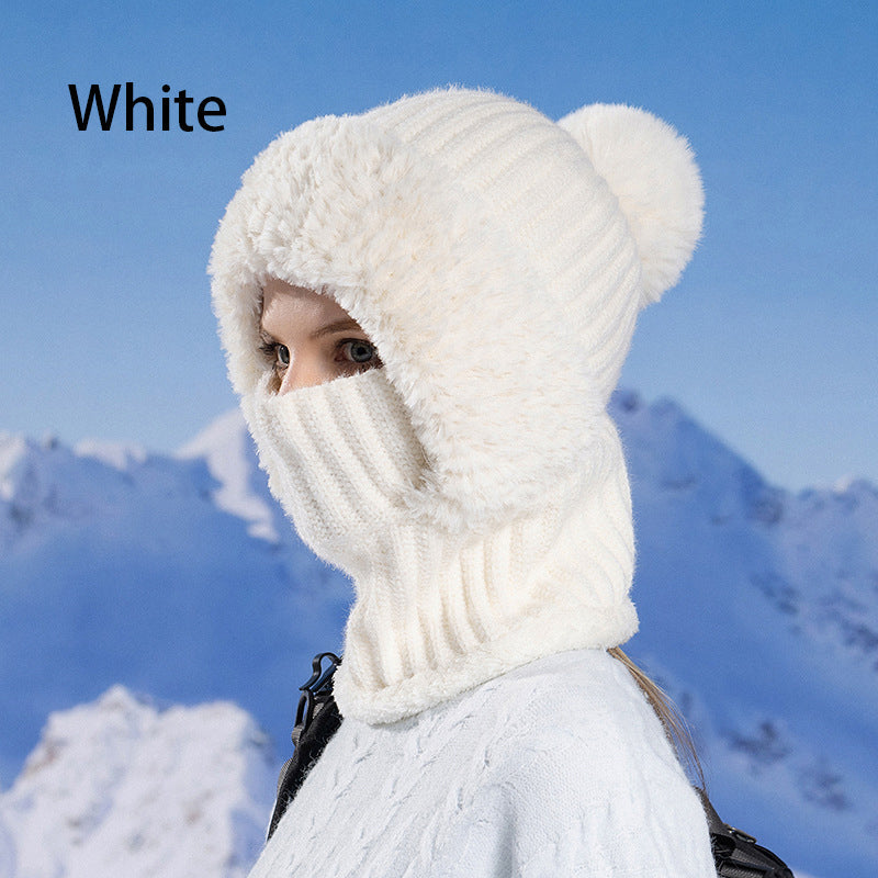 ✨Winter Offer💖Women's Winter One-Piece Knitted Beanie Scarf Mask