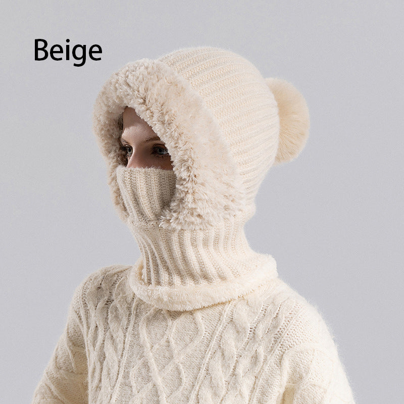 ✨Winter Offer💖Women's Winter One-Piece Knitted Beanie Scarf Mask