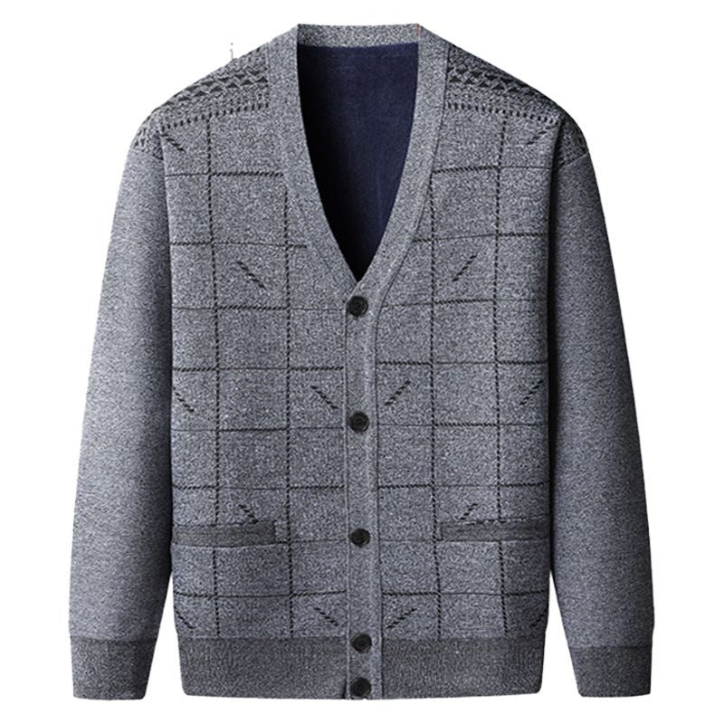 🎅Xmas Sales - 50% OFF🎄Men's Casual Thermal Plush Cardigan -Nice Gift for Father!