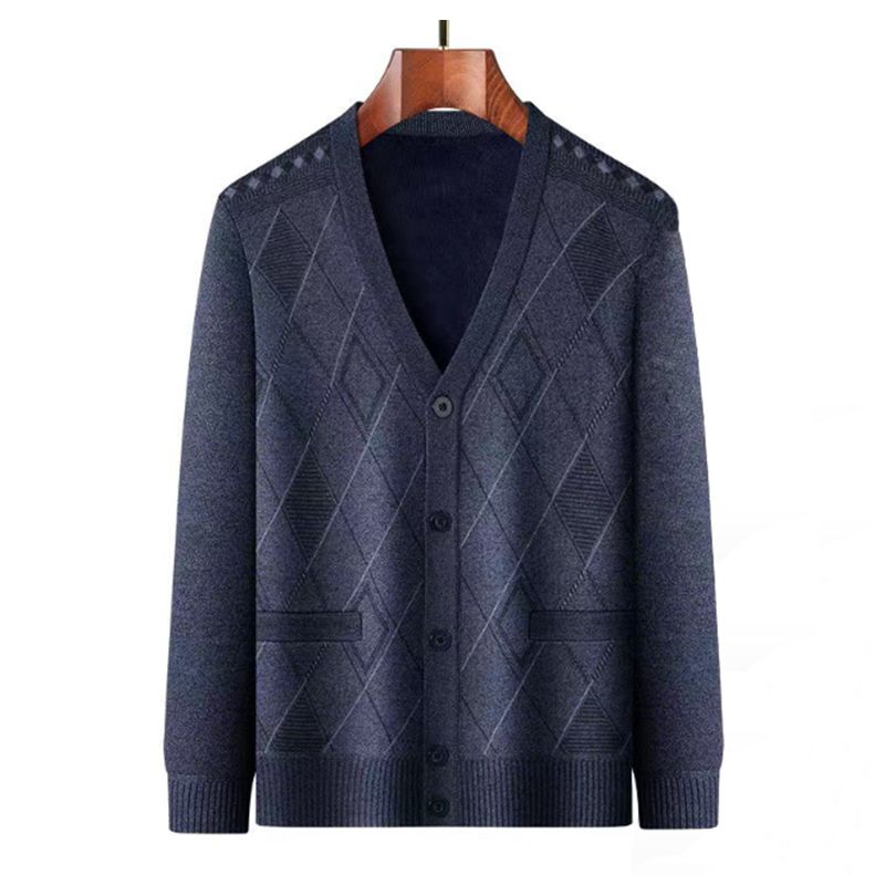 🎅Xmas Sales - 50% OFF🎄Men's Casual Thermal Plush Cardigan -Nice Gift for Father!