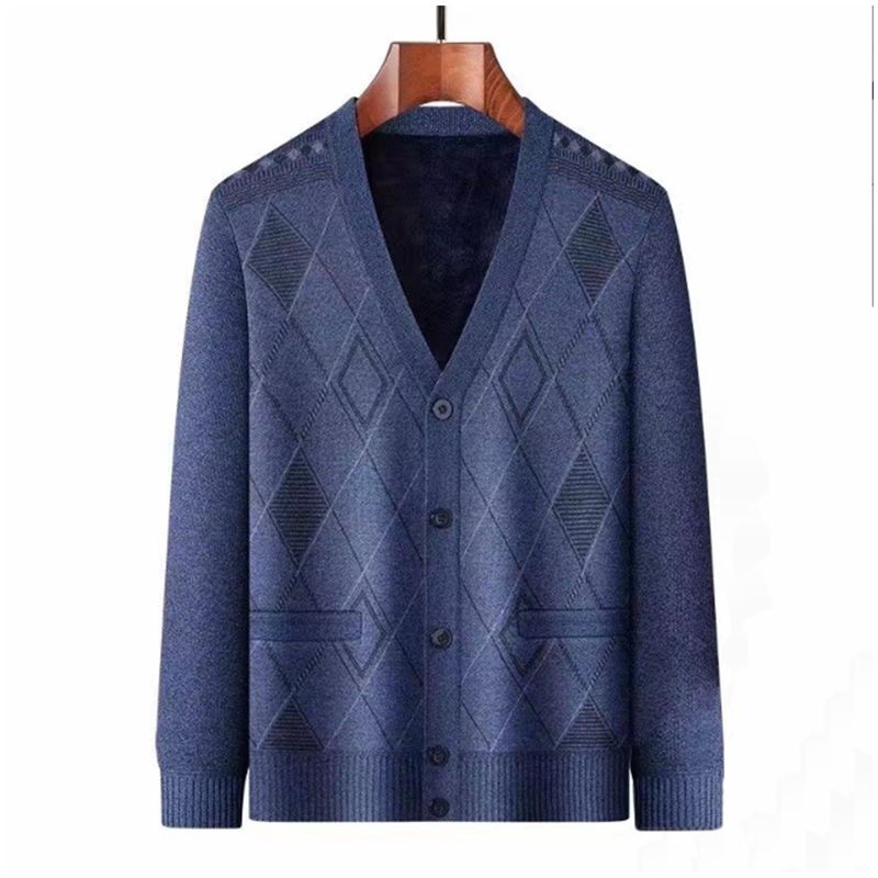 🎅Xmas Sales - 50% OFF🎄Men's Casual Thermal Plush Cardigan -Nice Gift for Father!