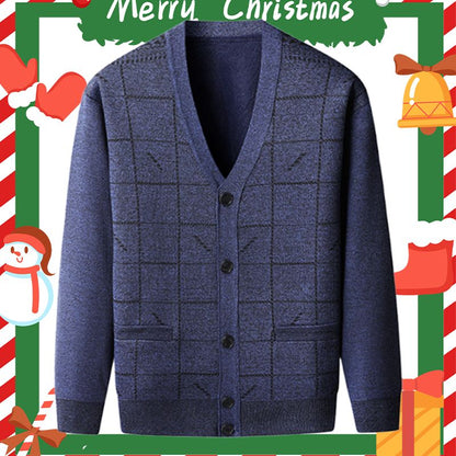 🎅Xmas Sales - 50% OFF🎄Men's Casual Thermal Plush Cardigan -Nice Gift for Father!