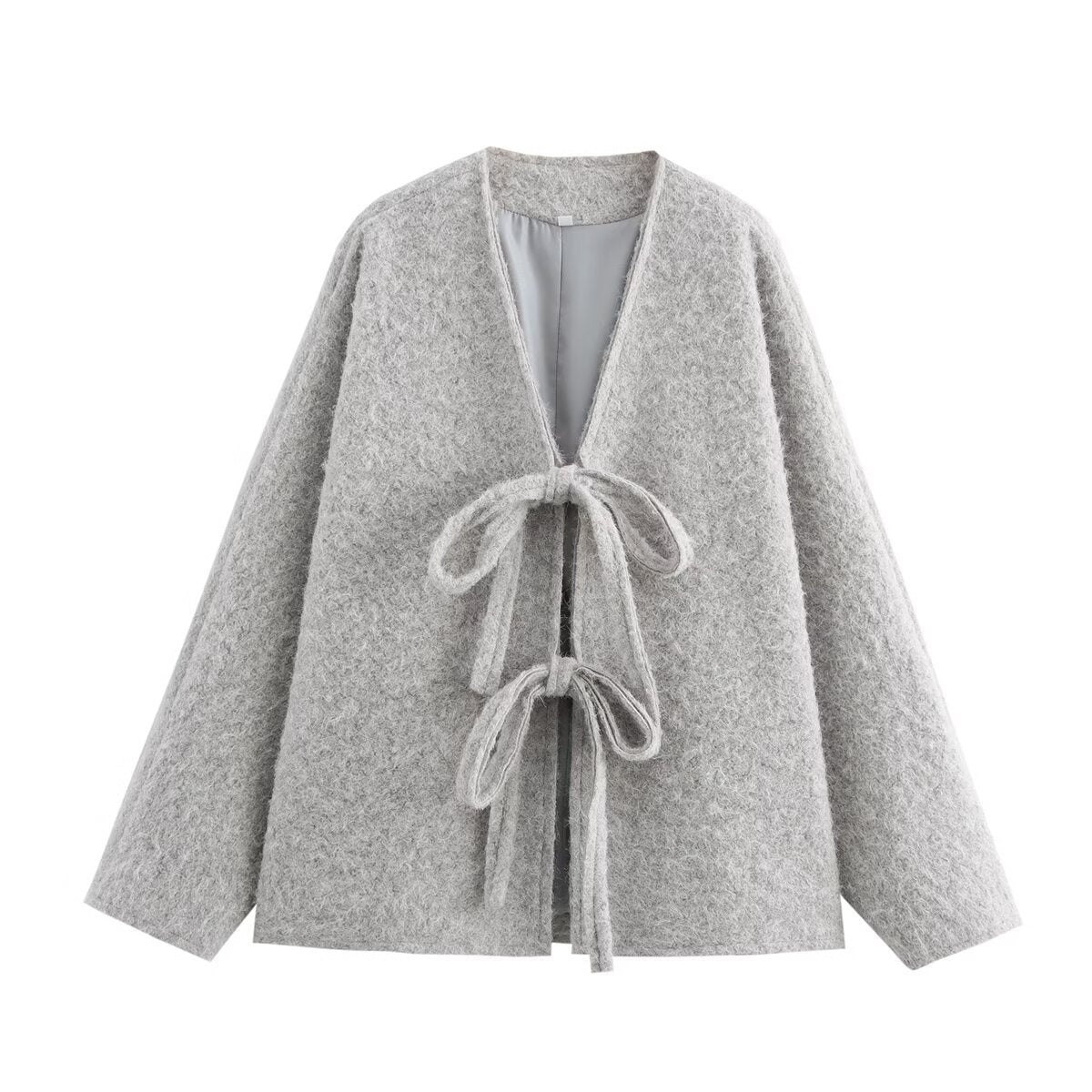 🎅Xmas Sales - 50% OFF🎄Women's Bow Tie Front Open Cardigan