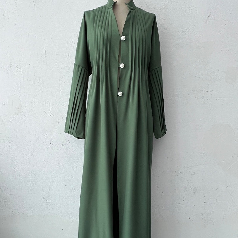 🎅Pre-Xmas Specials🎄Women's Loose Long Sleeve Button Pleated Dress