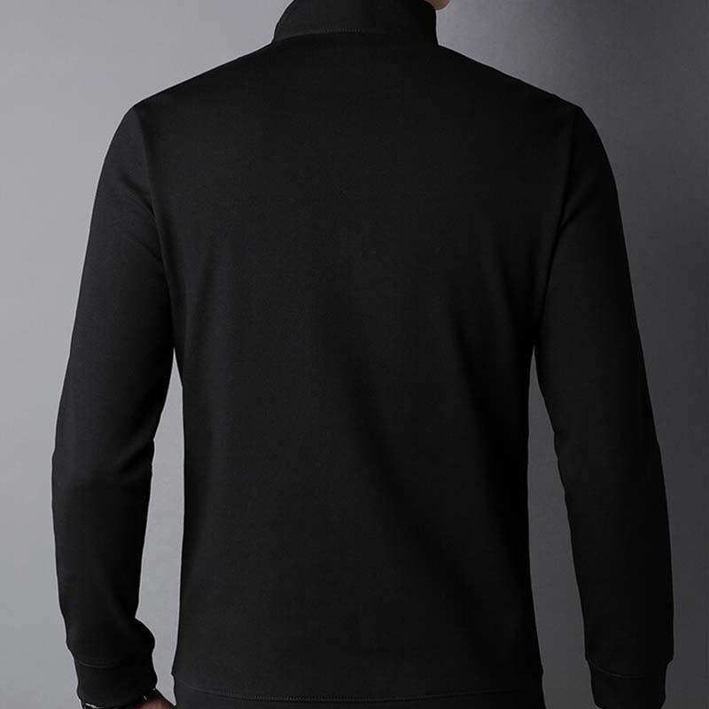 Men's Solid Half Zip Long-Sleeve Tops（50% OFF）