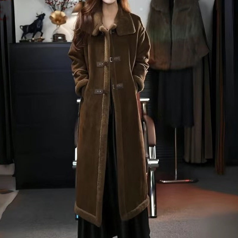 ❄️Winter Specials❄️ Stylish Plush Lined Overcoat for Women