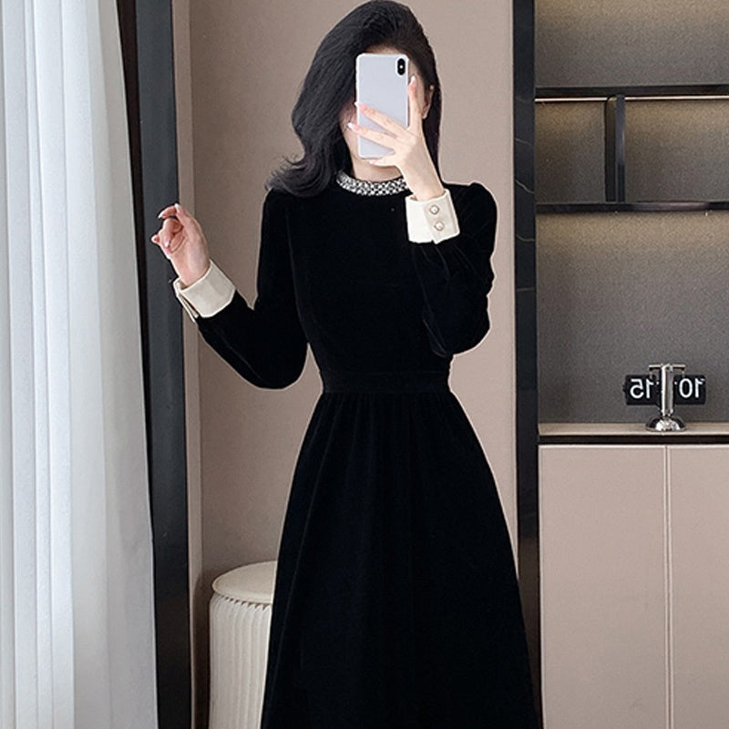 🎅Xmas Sales - 50% OFF🎄Women’s Elegant Round Neck Long Sleeve Dress