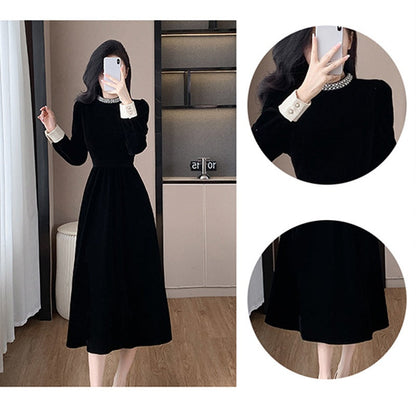 🎅Xmas Sales - 50% OFF🎄Women’s Elegant Round Neck Long Sleeve Dress