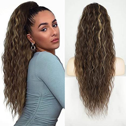 💥Hot Sale🍃Curly Wavy Frizzy Hair Extension with Ponytail（50% OFF）