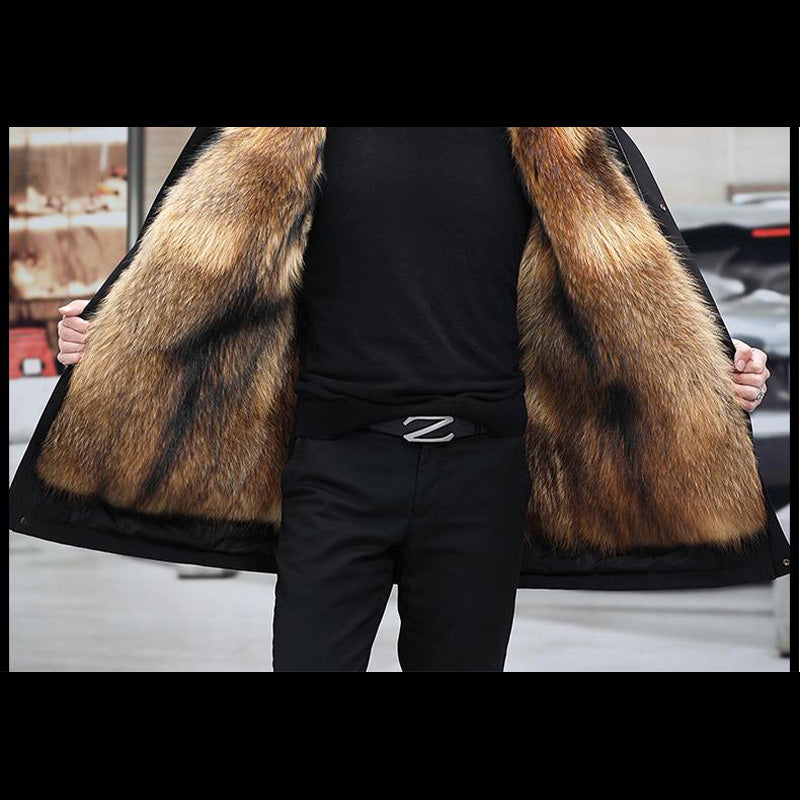 ❄️Winter Specials❄️Men's Mid-Length Jacket with Removable Synthetic Fur