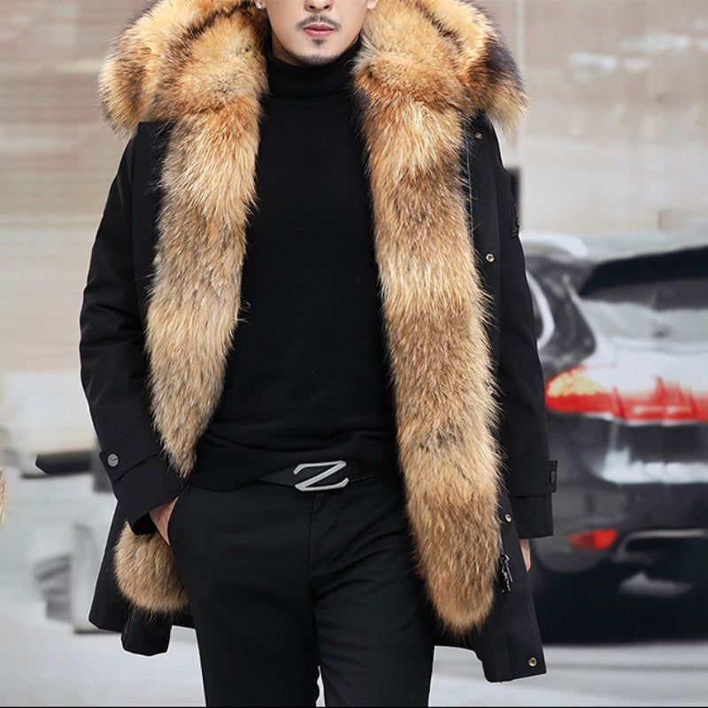 ❄️Winter Specials❄️Men's Mid-Length Jacket with Removable Synthetic Fur