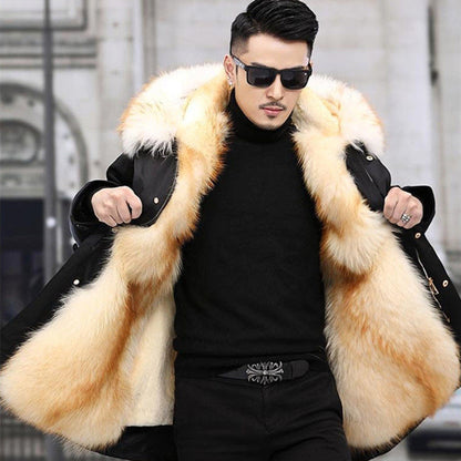 ❄️Winter Specials❄️Men's Mid-Length Jacket with Removable Synthetic Fur