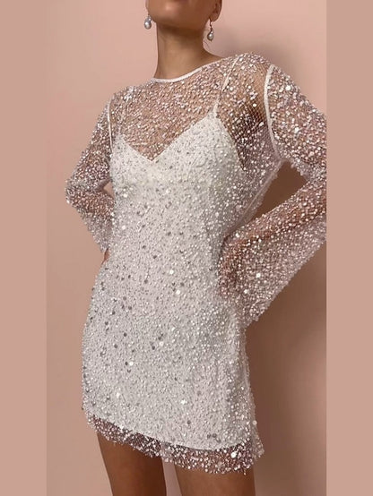 🔥What should I wear tomorrow?💃 Women's Two Piece Sexy Sequin Dress